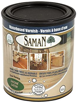 【中古】【輸入品・未使用】SamaN 160-031-1L 1-Quart Interior Water Based Satin Varnish with Aluminum oxide by SamaN
