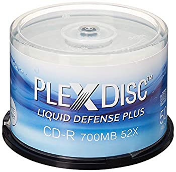 【中古】【輸入品・未使用】PLEXDISC データ用 CD-R 耐水＆光沢写真画質ワイドホワイトレーベル 641-C14 (700MB/52倍速/50枚スピンドル)