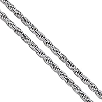 【中古】【輸入品・未使用】ステンレススチール メンズ ロープチェーン 2.9mm 3.8mm 4.6mm 5.9mm ヘビーコードネックレス