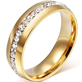 【中古】【39shop】【輸入品・未使用】8?mmステンレススチールウェディングバンド婚約エタニティリング（新古品）｜アトリエ絵利奈