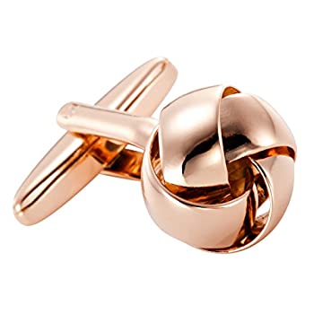 【中古】【輸入品・未使用】強力な316lステンレススチールKnot Mens Cufflinks inブロンズ色