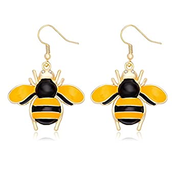 【中古】【輸入品・未使用】ゴールドInsect Honey Bee necklace-noumandaクリスタルBumblebeeペンダントイヤリングセット女性用ジュエリー