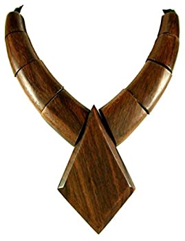 【中古】【輸入品・未使用】ハンドメイドLarge Boho Tribal Sono木製コードネックレス19?\