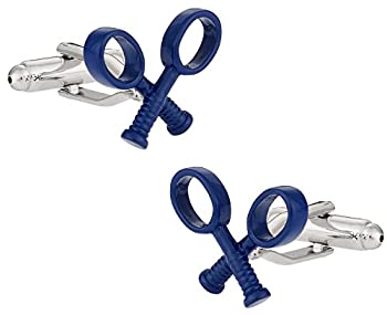 【中古】【輸入品・未使用】Tennis Racquet Cufflinks in Blue by Cuff-Daddy