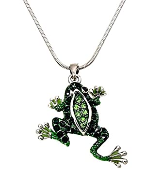【中古】【輸入品・未使用】Dianal Boutique Adorableグリーンカエルチャームペンダントネックレスwith 18?\