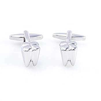 【中古】【輸入品・未使用】mrcuff歯科医歯の歯歯科カフスボタンペアでプレゼンテーションギフトボックス&ポリッシュクロス