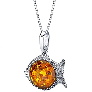 中古 輸入品 未使用未開封 Baltic amberスターリングシルバー魚 
