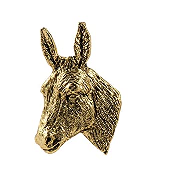 【中古】【輸入品・未使用】クリエイティブピューターDesigns、ピューターMuleヘッド手作りラペルピンブローチ、m125 ゴールド