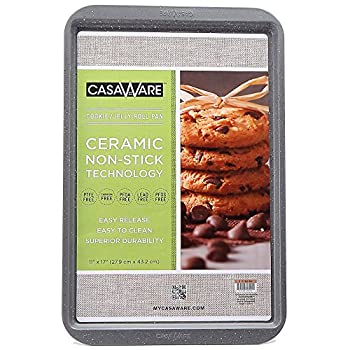 【中古】【輸入品・未使用】CasaWare Ceramic Coated NonStick Cookie/Jelly Roll Pan 11x17 (Silver Granite) by casaWare