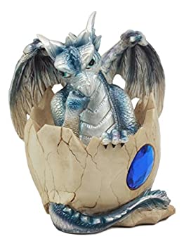 【中古】【輸入品・未使用】September Blue Gem Birthstone Dragon Hatchling Egg Figurine Sculpture Collector by Gifts & Decor画像