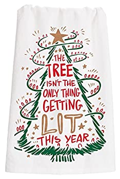 【中古】【インポート品・未当て嵌める】(tea Towel Getting Lit) - Primitives by Kathy Christmas LOL Kitchen Towel Tea Getting Lit