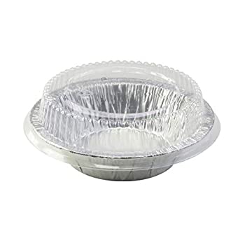 【中古】【39shop】【輸入品・未使用】(25)★- Disposable Aluminium 13cm Tart Pan/individual Pot Pie Pan w/Clear Dome Lid 501P (25)(新古品)|アトリエ絵利奈