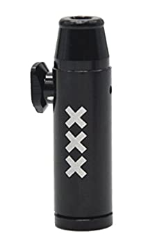 【中古】【輸入品・未使用】iSnuff Snuff Snuff Bullet Sniffer Snorter ディスペンサー (メタル) ブラック アムステルダムスタイル ロケット 銃弾 Sniffer Snorter画像