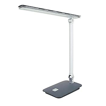 【中古】【輸入品・未使用】LEDwholesalers 3-level調光機能付きタッチスイッチ折りたたみLEDデスクランプ7ワット、Pureホワイト2403?WH