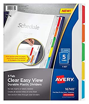 【中古】【輸入品・未使用】Avery仕切り、PLSTC、5tab / St Ast 16740???1各