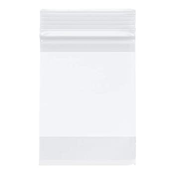 【中古】【輸入品・未使用】3インチx 4インチ、2ミルファスナーReclosableプラスチックバッグW /ホワイトブロック Pack of 200 ホワイト