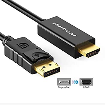 【中古】【輸入品・未使用】DisplayPortを有効にしたデスクトップとラップトップをHDMIディスプレイに接続するために、DisplayPortをHDMIに、Anbearゴールドメッキ6フィート