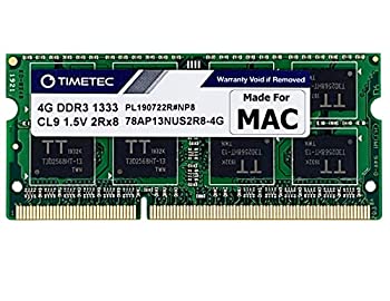 【中古】【輸入品・未使用】Timetec Hynix IC 4GB 適合機種: Apple DDR3 1333MHz PC3-10600 for MacBook Pro (2011年初期/後期 13/15/17インチ)、iMac (2010年中期/後期) 20 9,344円