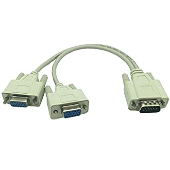【中古】【輸入品・未使用】Dong 1オスVGA 2メスVGAスプリッタケーブル2?Way VGA SVGAモニターデュアルビデオグラフィックLCD TFT Yスプリッタケーブルリード