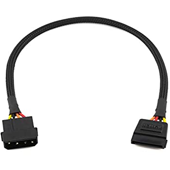 【中古】【インポート品・未当て嵌める】CRJ 4いの一番牡Molex to 15いの一番刃針SATAワット数12?\" Sleevedアダプター有線テレビ"
