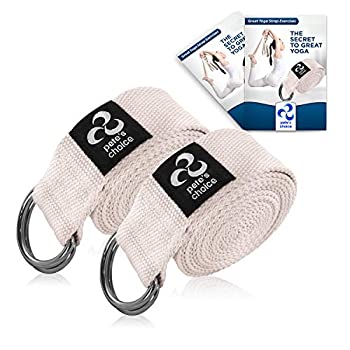 【中古】【輸入品・未使用】セットの2ヨガ練習で調節可能ストラップ8?ft by Pete 's Choice |厚いコットンと耐久性Dリングのストレッチピラティス&ジムWorkouts | Holdポー