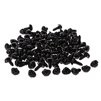【中古】【39shop】【輸入品・未使用】100個★プラスチック製 熊 犬 鼻 テディベア 人形 動物 パペット クラフト 鼻ボタン ワッシャー付き (16&times;19mm)（新古品）｜アトリエ絵利奈