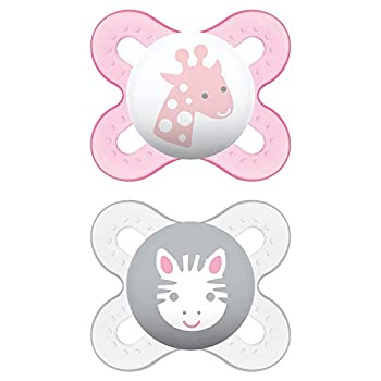 【中古】【インポート品・未当て嵌める】MAM Silicone Start Pacifier Pink 2-Count by MAM (English Manual)