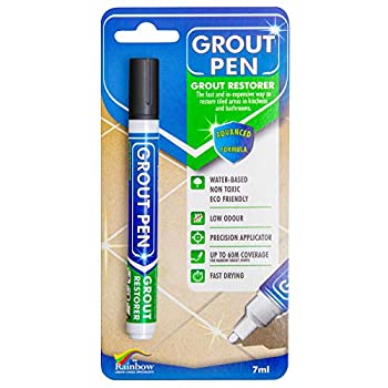 【中古】【輸入品・未使用】Grout Pen Black - Revives & Restores Stained Tile Grout Leaving a Clean Fresh Look by Rainbow Chalk Markers