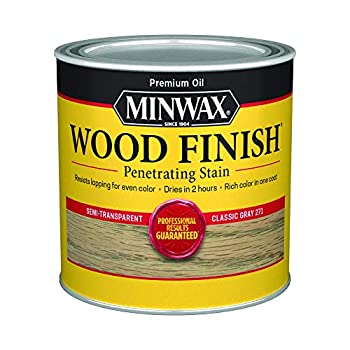 【中古】【輸入品・未使用】Minwax 227614444 ウッド仕上げ 浸透 インテリア ウッドステイン 1/2パイント クラシックグレー