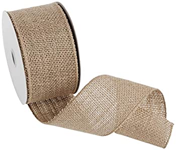 【中古】【輸入品・未使用】Morex Ribbon Burlap Wired Ribbon 2-1/2-Inch by 10-Yard Spool Natural by Morex Ribbon