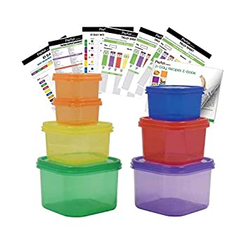 【中古】【輸入品・未使用】(プリファー・グリーン) Prefer Green 食べすぎ防止コンテナキット 7点セット (完全ガイド&21日分料理プランナー)[日本語ではない場合があります
