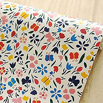 【中古】【輸入品・未使用】SimpleLife4U Colourful Butterfly Floral Contact Paper Peel & Stick Shelf Liner Refurbish Old Dresser Drawers 45cm By 3m