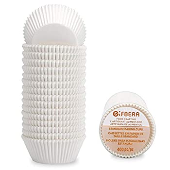 【中古】【インポート品・未当てはめる】Gifbera ブライトスタンダードカップケーキライナー 派手、400枚入り口・入口 白いこと GIF134