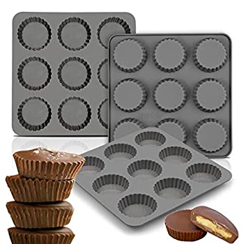 【中古】【輸入品・未使用】Palksky (3個セット) 9カップ 食い込みサイズ チョコレート アーモンド ピーナッツ バターカップ 型 / 脂肪ボム スナック ベーキングパン / ミニ