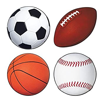 【中古】【輸入品・未使用】スポーツCutouts (4?/ Pkg)