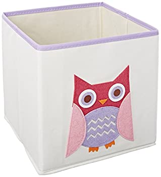 【中古】【輸入品・未使用】Whitmor 6241-4762 Kid\'s Canvas Collection Pink Owl Collapsible Cube by Whitmor