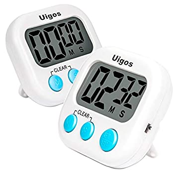 【中古】【輸入品・未使用】Uigos Digital Kitchen Timer II 2.0 Big Digits Loud Alarm Magnetic Backing Stand for Cooking Baking Sports Games Office (White) by Uigos