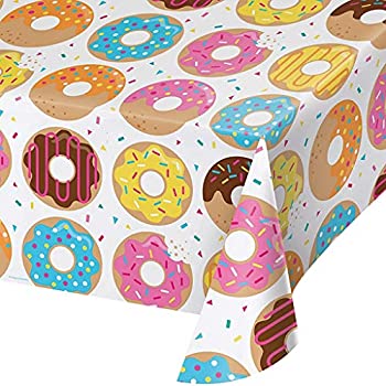 【中古】【輸入品・未使用】Doughnut Time Plastic Tablecover All Over Print