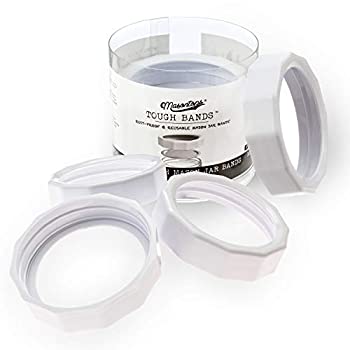 【中古】【輸入品・未使用】(Tough Bands 4PK (Small Mouth)) - Masontops Tough Bands Rust-Proof & Reusable Mason Jar Bands - 4 Pack - Fits Any SMALL/REGULAR Mouth B