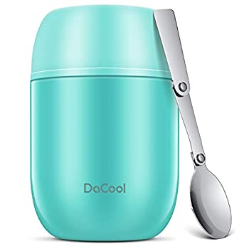 【中古】【輸入品・未使用】DaCool フードジャー 真空断熱 二重壁 ステンレススチール 16オンス 弁当ランチボックス ポータブル食品ストレージコンテナ スプーン漏れ防止ダ