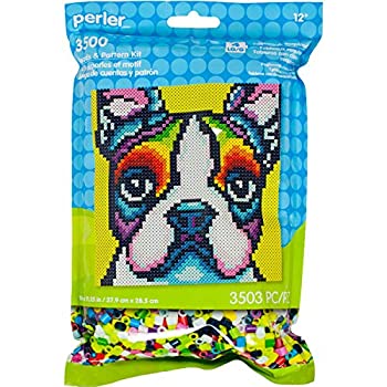【中古】【インポート品・未当て嵌める】Perler 虹霓テリア ドッグパターンとヒューズビーズキット 11in x 11.5in 3503天下太平
