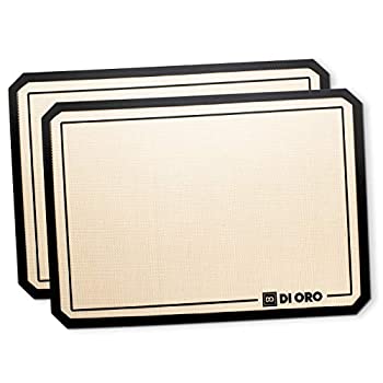 【中古】【輸入品・未使用】DI ORO - プロシリコンベーキングマット - ノンスティックシリコンシート - 480°耐熱 - 16 1/2 x 11 5/8インチ ハーフシート - 厚さ1.0mm プロ