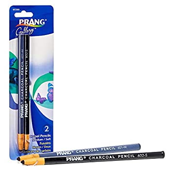 【中古】【輸入品・未使用】Prang Artist Charcoal Pencil Sets Set of 2 Charcoal Pencils 1 Medium 1 Soft Black (60300)
