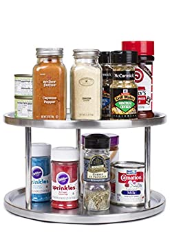 【中古】【39shop】【輸入品・未使用】Estilo★Stainless Steel Lazy Susan - 2 Tier Design 360-degree Turntable by Estilo（新古品）｜アトリエ絵利奈