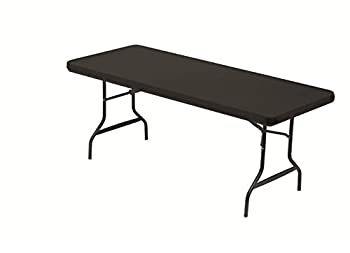 【中古】【輸入品・未使用】16621 Stretch Fabric Table Top Cap Cover Polyester/Spandex Black 6 Feet