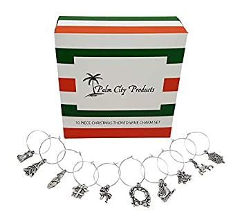 【中古】【39shop】【輸入品・未使用】クリスマスをテーマにしたワインチャーム（新古品）｜アトリエ絵利奈