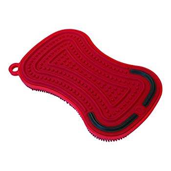 【中古】【輸入品・未使用】Kuhn Rikon Stay Clean 3イン1 スクラバー レッド