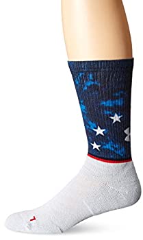 【中古】【インポート品・未当て嵌める】Under Armour Unrivaled Novelty Crew Socks 1-Pair White Shoe Size: 8-12