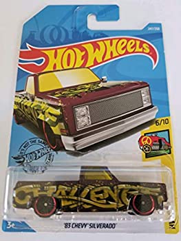 【中古】【輸入品・未使用】Hot Wheels 2019 Hw Art Cars '83 Chevy Silverado 247/250 マルーン