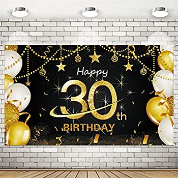 安い 中古 輸入品 未使用未開封 Homanga 30歳の誕生日 ブラックゴールド パーティーデコレーション 30歳の特大生地 ブラックゴールド 背景幕 バナー フォトブース 30歳の誕生日 アトリエ絵利奈 数量限定 Erieshoresag Org